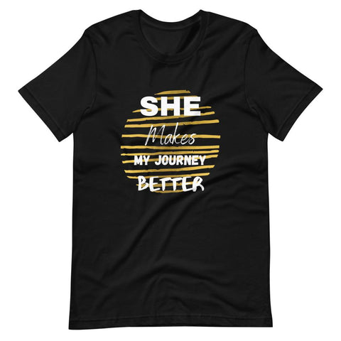 She Makes My Journey Better – Black Men’s T-Shirt