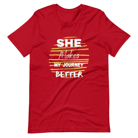 She Makes My Journey Better – Men’s Red T-Shirt